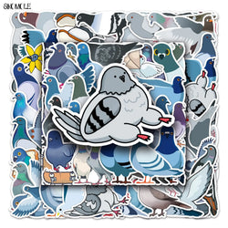 Cute Dove Bird Stickers 10/30/50pcs for Laptop, Suitcase, Skateboard, Guitar, Kids Gift (ONLINE ORDER ONLY)