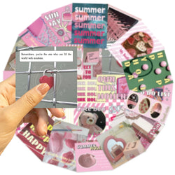 30Pcs Pink Holiday Stickers Aesthetic Art PVC Decals Scrapbooking Label Diary Stationery Computer Refrigerator (ONLINE ORDER ONLY)