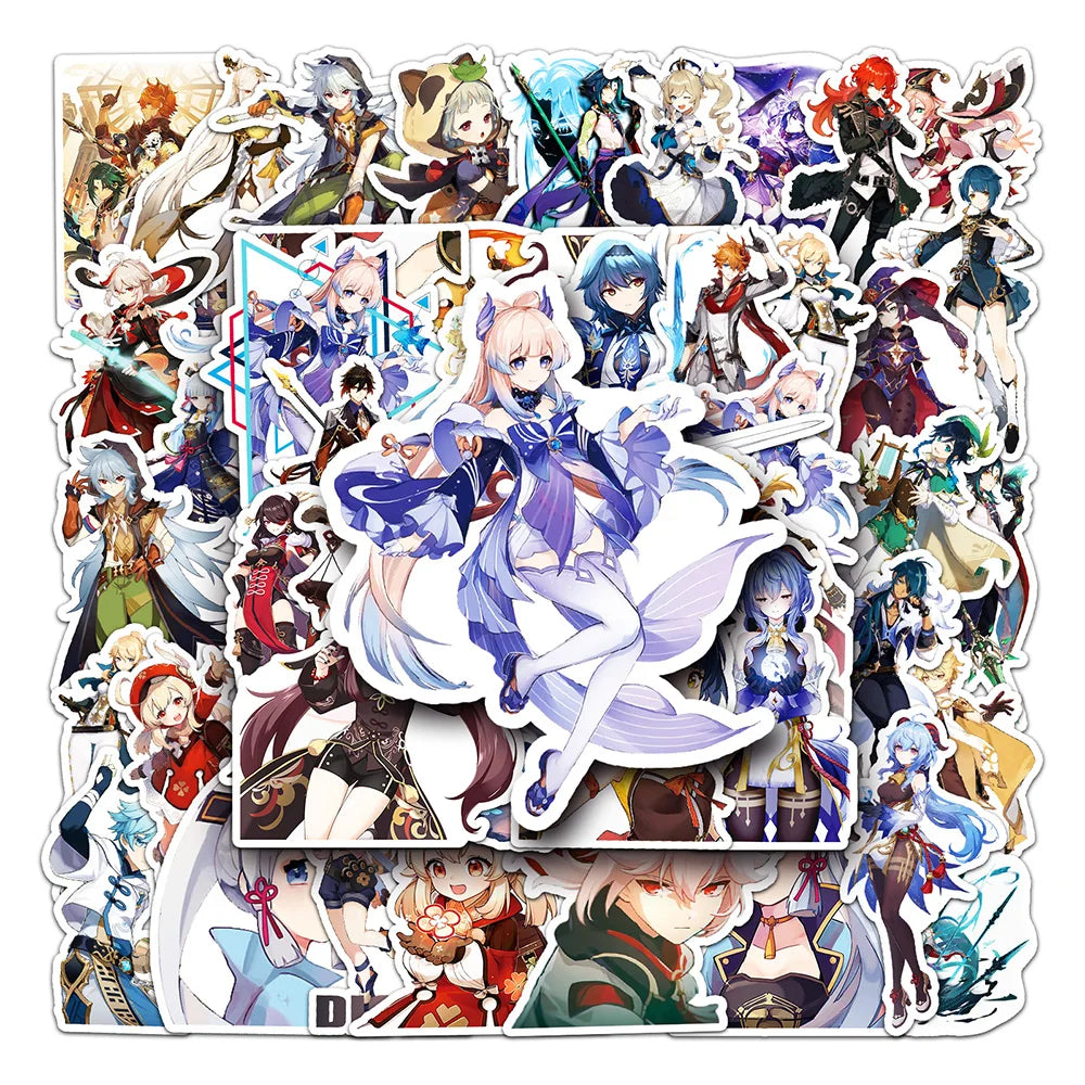 Genshin Impact Waterproof Adventure Anime Stickers (10/30/50PCS) (Online Order Only)