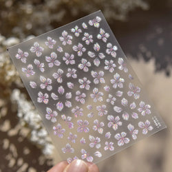 Vigour Crystal Flower Peach Blossom Garden Springtime Petal Self Adhesive Nail Art Stickers Chic Jelly Rhinestone Manicure Decal (ONLINE ORDER ONLY)