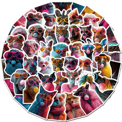 Cartoon Animal Bubble Stickers for Laptop, Luggage, Car, Fridge, DIY Vinyl (Online Order Only)