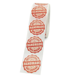 100-500pcs Handmade With Love Sticker For Cake Package Decoration Label Cute Kawaii Thank You Sticker Gift Sticker Red Paper (ONLINE ORDER ONLY)