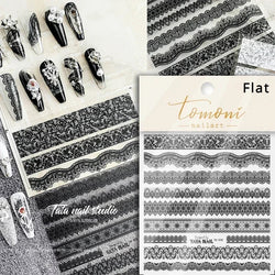 Charming Geometric Black Khaki Brown Grid Houndstooth Snowflake Flat Chic  Adhesive Nail Art Decoration Stickers Manicure Decals (Online Order Only)