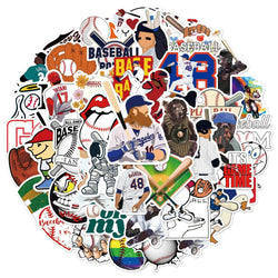 Graffiti Baseball Stickers Decals for Water Bottle Laptop Phone Suitcase Helmet (Online Order Only)
