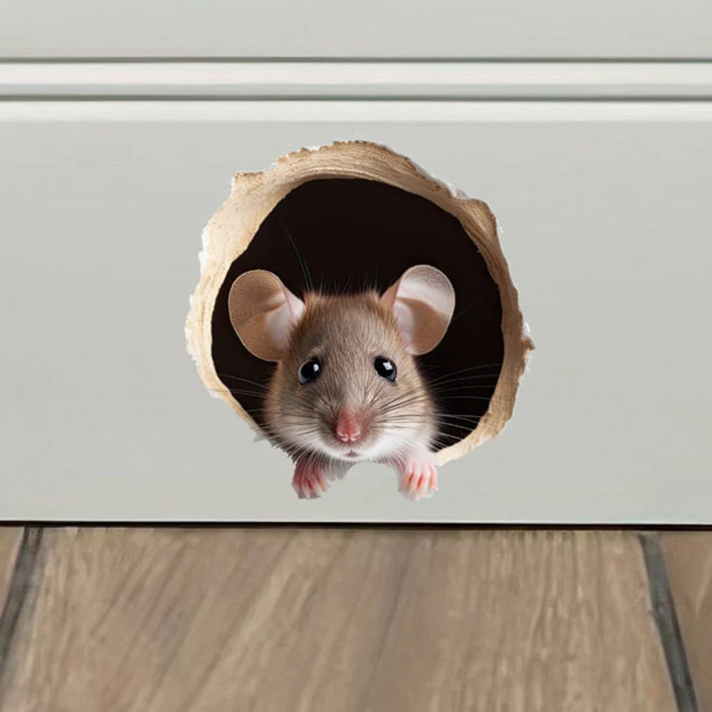 Peek-a-Boo Mouse Wall Decal Sticker for Kids Room Nursery Decor (Online Order Only)