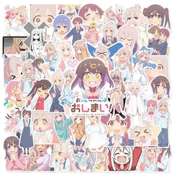50pcs Oniichan Wa Oshimai Anime Stickers for Laptop, Phone, Car, Scooter, Suitcase, Water Cup, Stationery, Refrigerator Decoration (Online Order Only)