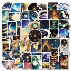 Cartoon Moon Stickers for Laptop, Phone, Notebook - 10/30/50pcs (ONLINE ORDER ONLY)