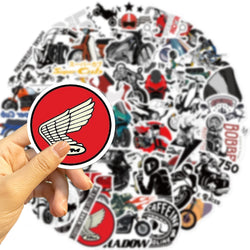 50Pcs Fashion Vintage Motorcycle Stickers Retro Aesthetic Bike Phone Car Skateboard Laptop Sticker Decal Classic Kids Toy (ONLINE ORDER ONLY)