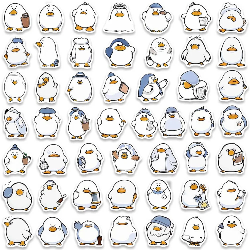 100pcs Funny Cute Cartoon Animals Duck Stickers Pack For Luggage Laptop Guitar Skateboard Waterproof Graffiti Car Decals (ONLINE ORDER ONLY)
