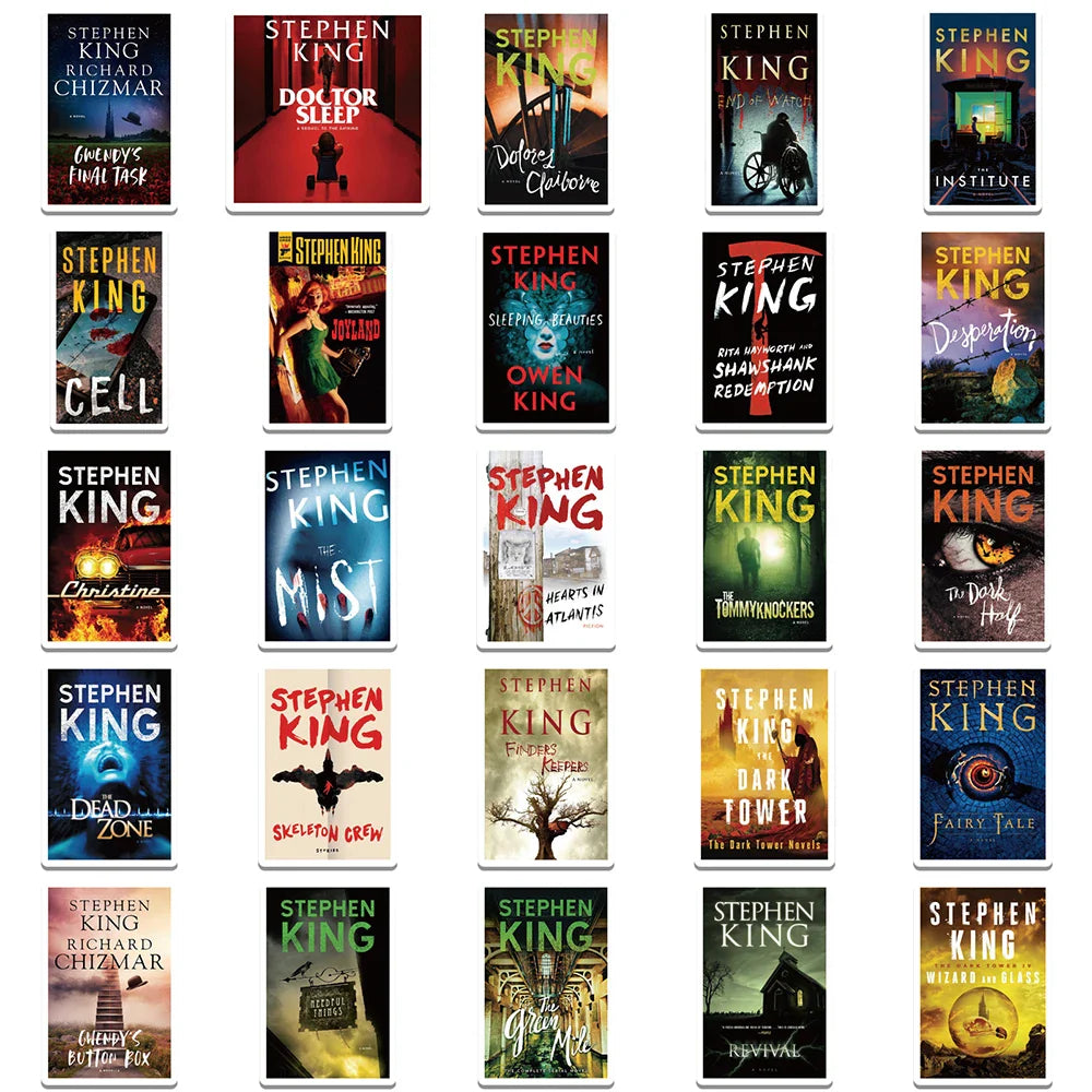10/30/50PCS Mix Stephen Edwin King Horror Novel Stickers Poster Decals DIY Motorcycle Laptop Notebook Phone Bike Graffiti Toys (Online Order Only)