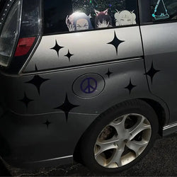 60pcs Large Car Sticker Full Of Stars, Star Set, Continuous Bead Star, Four Corner Star, Quadrilateral Star Vinyl Creative (ONLINE ORDER ONLY)