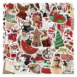 Vintage Santa Claus Christmas Stickers - Laptop, Phone, Luggage, Car Decals (ONLINE ORDER ONLY)