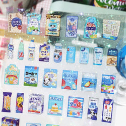 1 Sheets Snack House Series Sticker PET Star Flash Film Deco Scrapbook DIY Material Decoration Stationery Stickers (ONLINE ORDER ONLY)