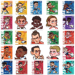 10/30/54PCS Cartoon Soccer Football Star Sticker Packs with Messi, Ronaldo, Suarez, Neymar, and More (ONLINE ORDER ONLY)