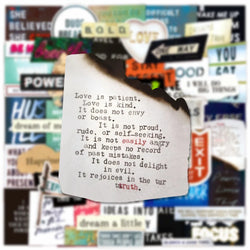 10/60pcs Inspirational English Words Stickers for Notebook Scrapbooking Craft Supplies Vintage Motivational Phrases Sticker Toy (ONLINE ORDER ONLY)
