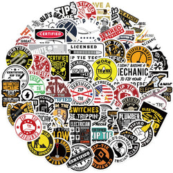 Funny Machinist Graffiti Stickers Engineer Decals for Luggage Laptop Phone Car Bike Skateboard (Online Order Only)