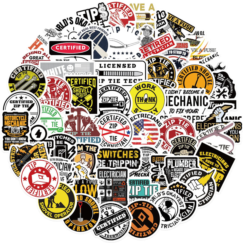Funny Machinist Graffiti Stickers Engineer Decals for Luggage Laptop Phone Car Bike Skateboard (Online Order Only)