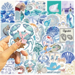 10/30/50PCS Kawaii Blue Halobios PVC Sticker Aesthetic Decoration Scrapbooking Stationery DIY Hand Accounting Supplies for Kids (ONLINE ORDER ONLY)