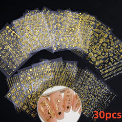 30pcs 3D Daisy Design Nail Art Sticker Set Acrylic Sanding Colorful Floral Decals Self-Adhesive Nail Art Supplies DIY Manicure * (ONLINE ORDER ONLY)