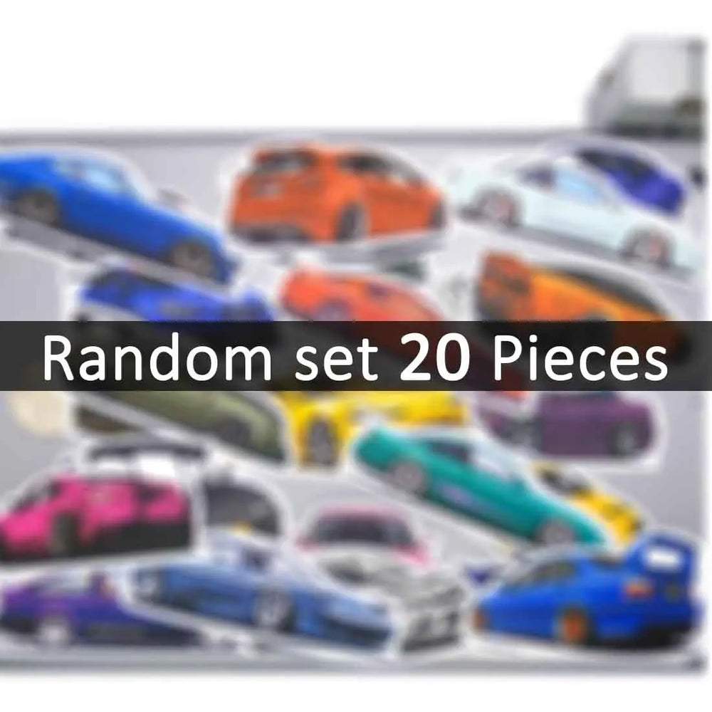 20/30/50Pieces Mixed Supercar Graffiti Cartoon Car Stickers for Kids Scrapbook Luggage Bike Motorcycle Phone Laptop Sticker Toys (Online Order Only)