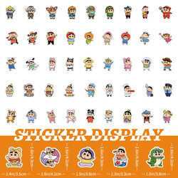 10/30/50/100PCS Cute Crayon Shin-chan Cartoon Stickers Funny Anime Graffiti DIY Luggage Laptop Phone Guitar Car Bike Kids Toy (ONLINE ORDER ONLY)