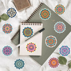 50PCS Colorful Mandala Pattern PVC Stickers for Car Suitcase Car Helmet Luggage Graffiti Sticker For Phone Case Home Decals (Online Order Only)