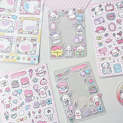 Korean Ins Cute Graffiti Puppy Stickers Planner Journal Collage DIY idol card Scrapbooking Decoration Sticker Kawaii Stationery (Online Order Only)