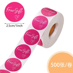 500/pcs Wholesale 5 Color Thank You Stickers Free Gift Gift Box Packaging Decorative Self-adhesive Label Stationarty (ONLINE ORDER ONLY)