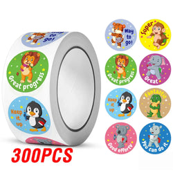 100-500pcs Reward Label Cartoon Animal Sticker Thank You Cute Game Sticker DIY Gift Sealing Label Decoration Supple (ONLINE ORDER ONLY)