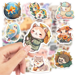 Kawaii Cute Animal Stickers Puppy Kitten Cow Owl Unicorn Hedgehog Children Cartoon Gift for DIY Laptop Phone Mug Waterproof (ONLINE ORDER ONLY)