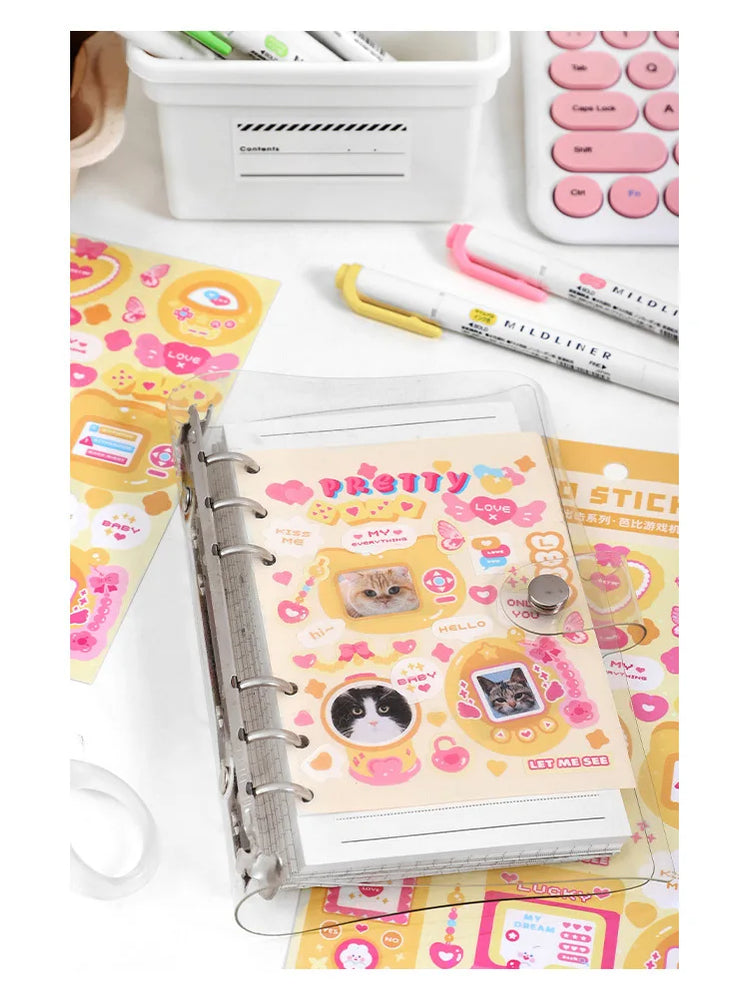 Cute Sweet attack series Stickers Text Dialog Idol Card DIY Material Scrapbooking Decorative Sticker Personalized Stationery (ONLINE ORDER ONLY)