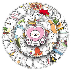 10/30/50PCS Kawaii Animal Stickers Cute JokeBear Sticker Cartoon Kids Toys Luggage Laptop Guitar Car Bike Skateboard DIY Decals (ONLINE ORDER ONLY)