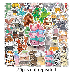 Jenga Animal Cartoon Stickers PVC Waterproof Skateboard Notebook Graffiti Toy (Online Order Only)