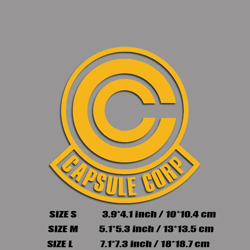 CAPSULE CORP DECAL,bulma logo,anime cartoon decal,high quality sticker for cars trucks !For a Unique look! (ONLINE ORDER ONLY)