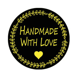 100-500pcs Round Natural Hand Made Stickers Seal Labels Cute Sticker For Cake Packaging Labels Sticker Stationery (Online Order Only)