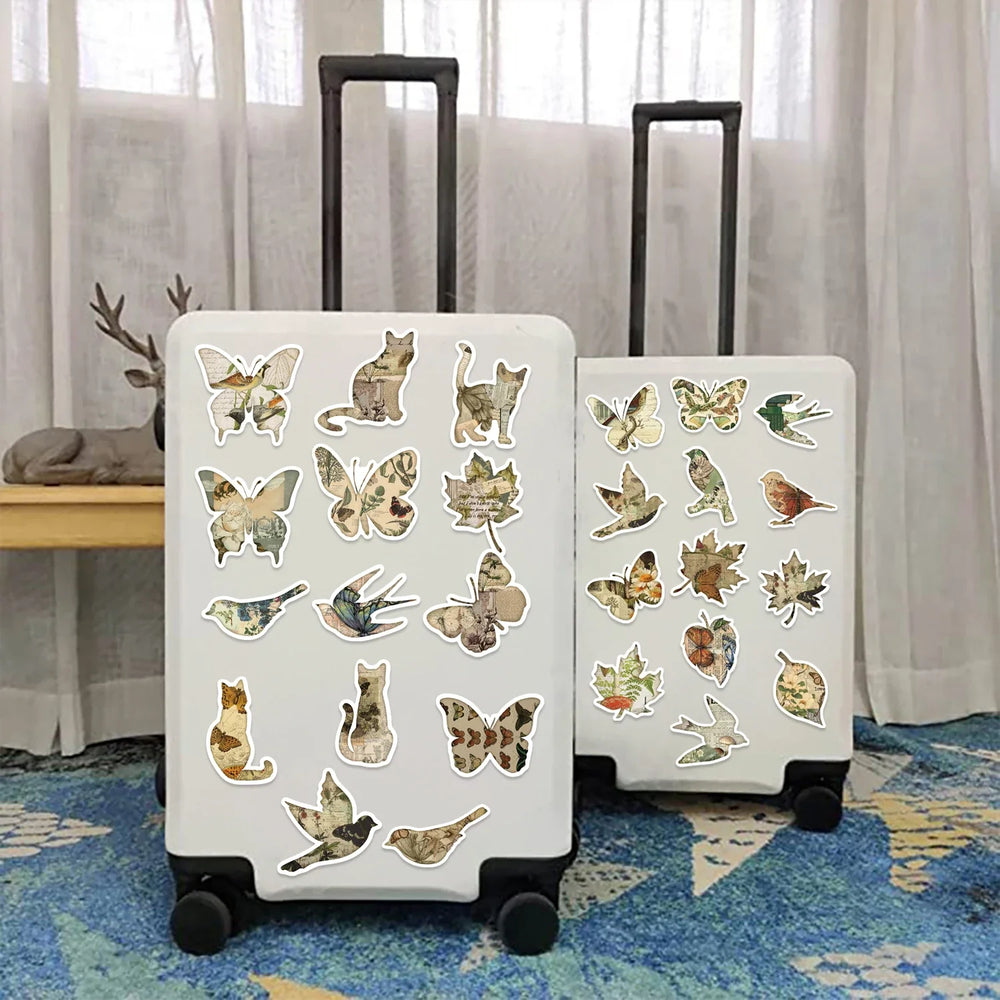 50PCS Retro Animal Stickers DIY Laptop Phone Suitcase Notebook Ancient Sticker Graffiti Decals Kids Toy Gift (ONLINE ORDER ONLY)