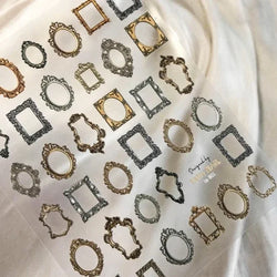 Chic Retro Rose Photo Frame Dried Flower Petal Self Adhesive Nail Art Stickers 5D Hot Stamping Relief Rhinestone Manicure Decals (Online Order Only)