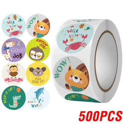 100-500pcs Reward stickers for Students Encourage Labels Scrapbooks Sticker for School Teacher Supplies Cute Self Adhesive Label (Online Order Only)