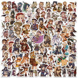 60pcs Genshin Impact Stickers Waterproof Vinyl for Skateboard, Luggage, Car, Helmet Decoration (Online Order Only)
