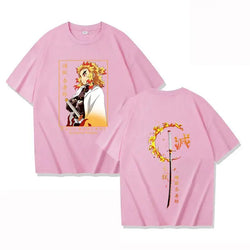 Rengoku Kyoujurou Printed Tee Shirt Demon Slayer (ONLINE ORDER ONLY)