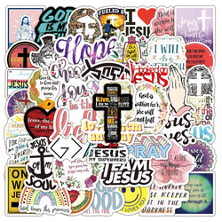Bible Prayer Jesus Sticker Decals for Laptop Luggage Motorcycle Travel Wholesale (ONLINE ORDER ONLY)