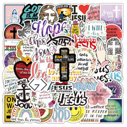 Bible Prayer Jesus Sticker Decals for Laptop Luggage Motorcycle Travel Wholesale (ONLINE ORDER ONLY)
