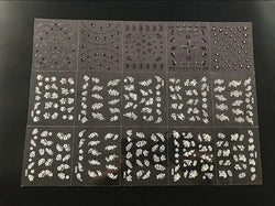 50 Sheets! 3D Flower Nail Art Stickers Decals NOT Repeat Black/White/Colorful Self Adhesive Nail Sticker Decals Random Pattern * (ONLINE ORDER ONLY)