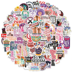 Inspirational Women Feminism Stickers Pack for Luggage, Guitar, Skateboard, Motorcycle (Online Order Only)