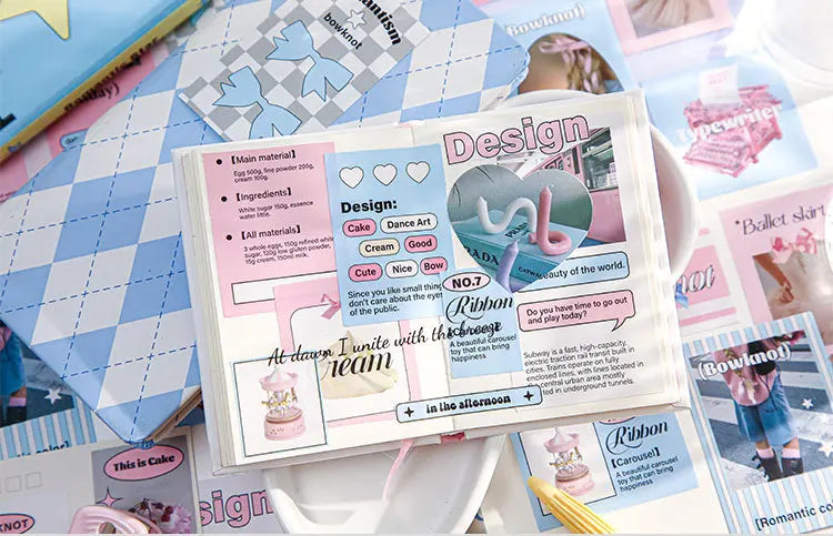 30Pcs Korean Ins Cute Girl Heart Scrapbooking Stickers Hand Account Idol Card Album DIY Phone Deco Material Stationery Sticker (ONLINE ORDER ONLY)