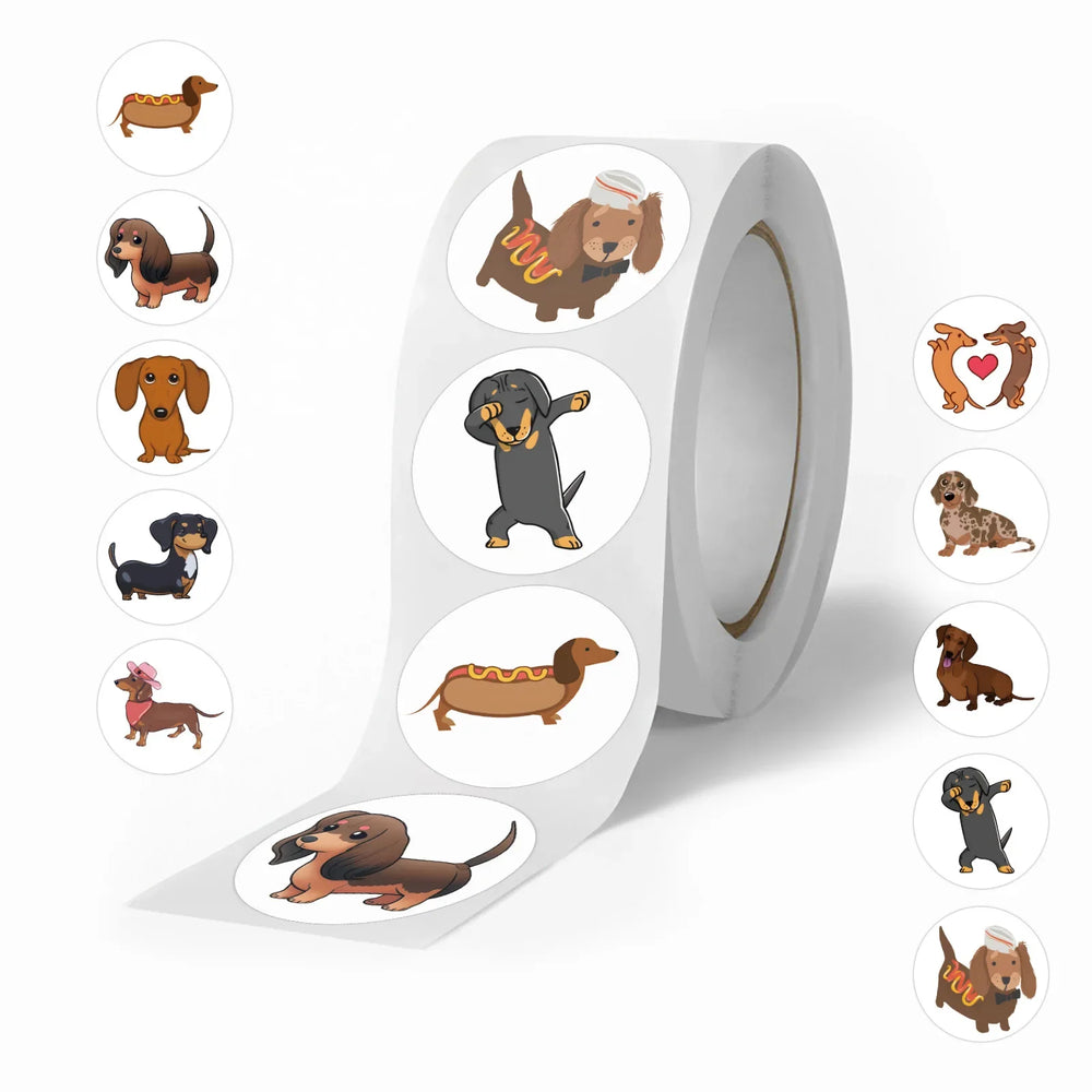 100-500pcs Dog Sticker for On Laptop Suitcase Cute Animal Cartoon Rewards Hand Account Tape Seal Label Stationery Stickers (ONLINE ORDER ONLY)
