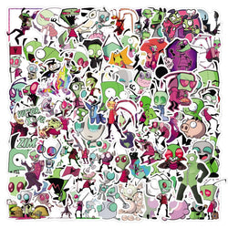 10/30/50/110PCS Invader Zim Stickers Funny Cartoon Kids Toys DIY Luggage Laptop Guitar Car Bike Skatboard Decals Movie Sticker (ONLINE ORDER ONLY)