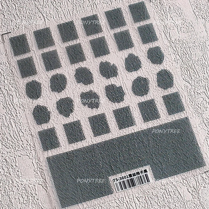 Retro White Lace Fabric Piece Bowknot English Letter Decorative Border Irregular Cloth Block Adhesive Nail Art Stickers Decals (ONLINE ORDER ONLY)