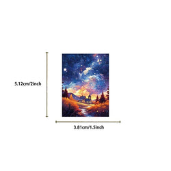10/30/50PCS Cartoon Starry Sky Paint PVC Sticker Aesthetic Decoration Scrapbooking Sketchbook Korean Stationery School Supplies (ONLINE ORDER ONLY)