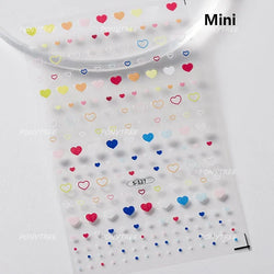 Red Sexy Love Heart Flower Hot Stamping Wing Star Moon Bowknot Sun Punk Adhesive Nail Art Decorations Stickers Manicure Decals (ONLINE ORDER ONLY)